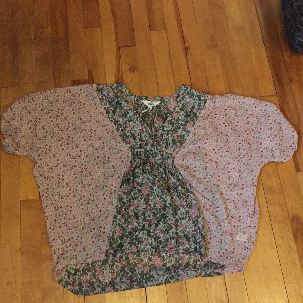 Spring flowy blouse bohemian flowers